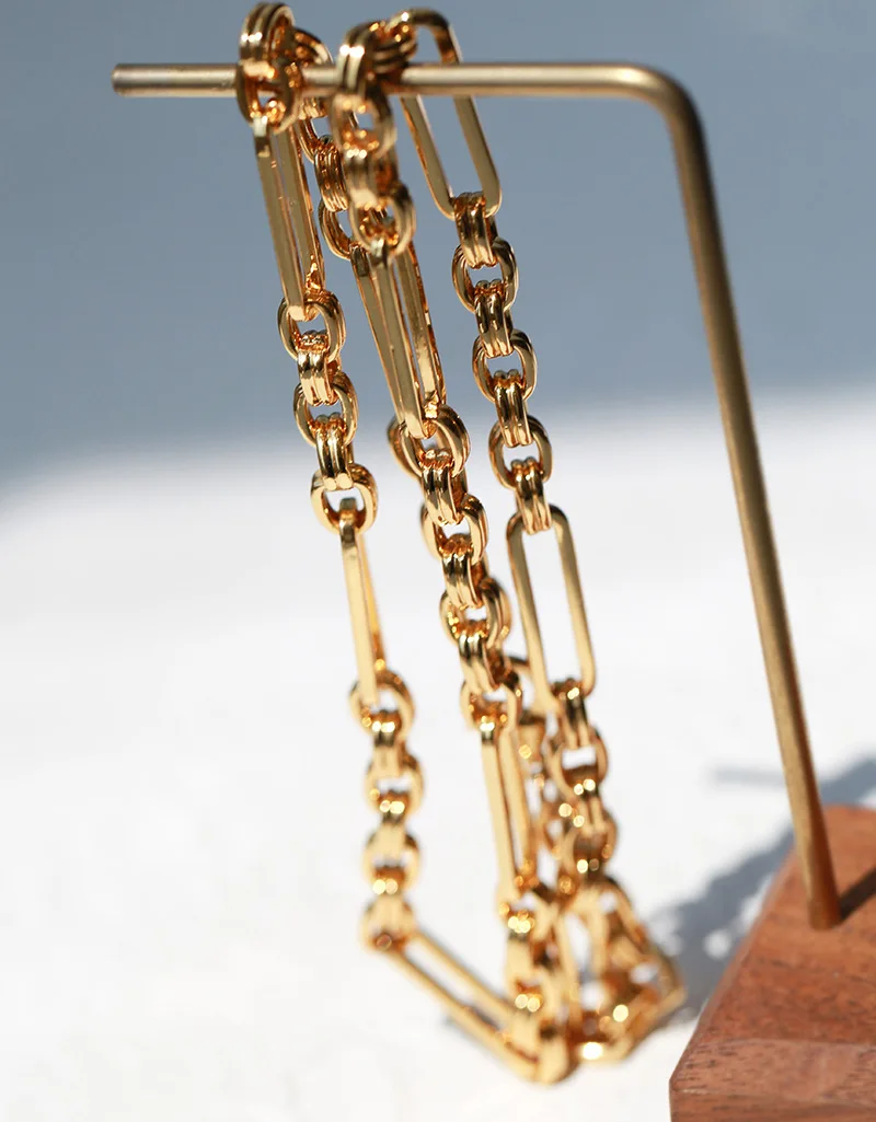 Copper brass chain necklace clavicle contracted rock metal | Украшения и аксессуары