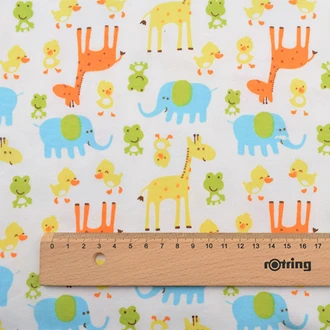 M 1 piece 90x100cm Chainho, серия мультфильмов, ребристая Трикотажная хлопковая ткань с принтом, для шитья и шитья, материал детского нижнего белья, 90x100 см - Цвет: M 1 piece 90x100cm