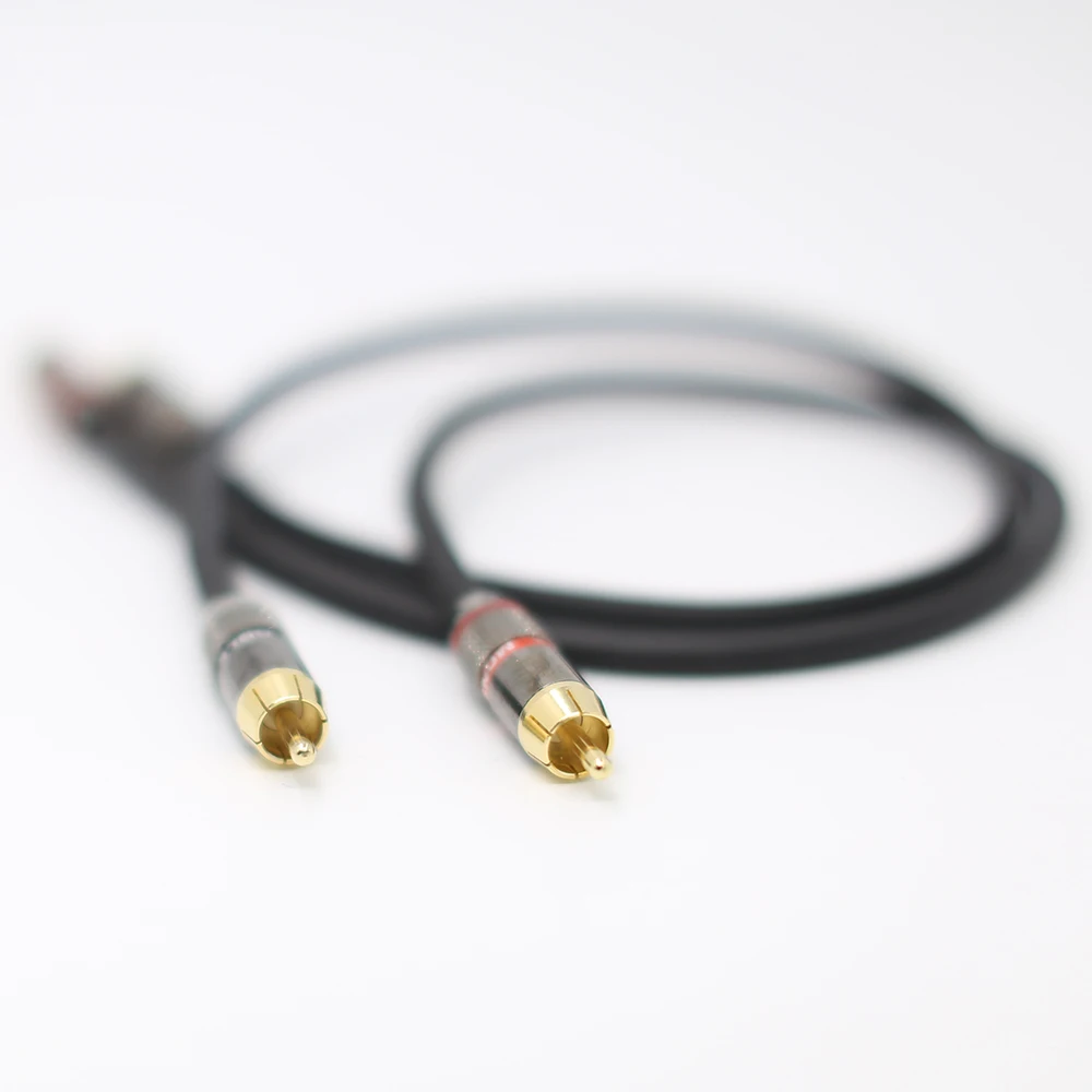 1 пара соединительных кабелей OFC A53 RCA с позолоченным 24-каратным HI-End | Электроника