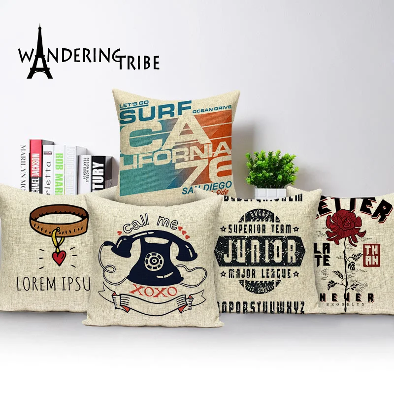Нордический Декор для дома наволочки диванных подушек Мультяшные подушки