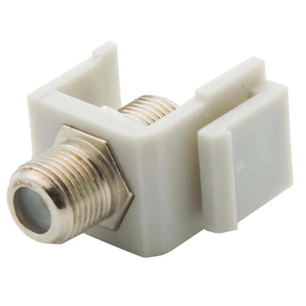 

Keystone Light Gray Color F RG6 Coaxial TV Female To Female Connector