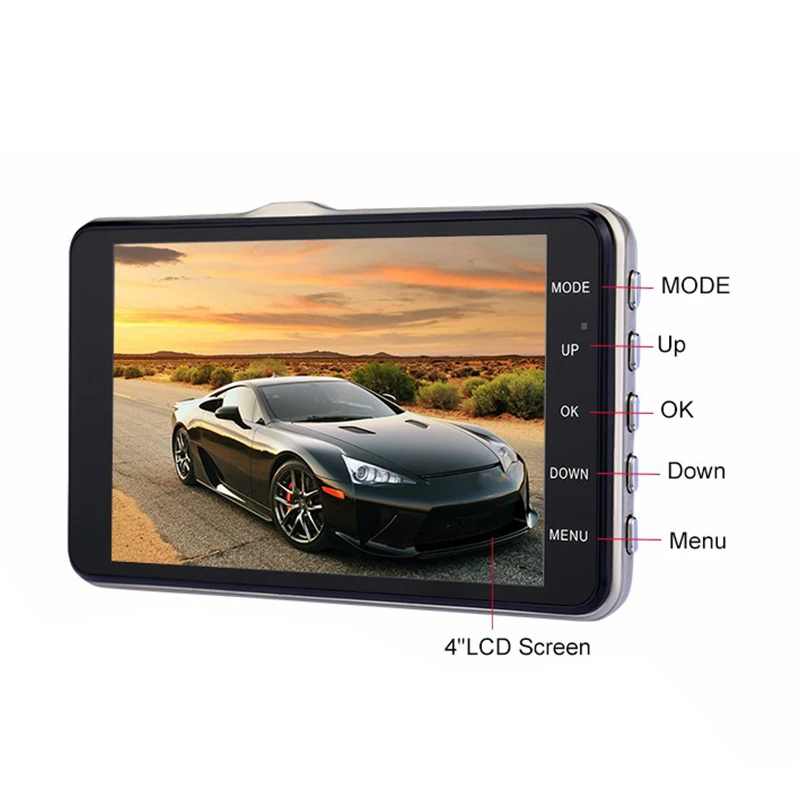 Full HD 1080P угол обзора 160° Регистратор с IPS экраном 4 дюйма лучший недорогой