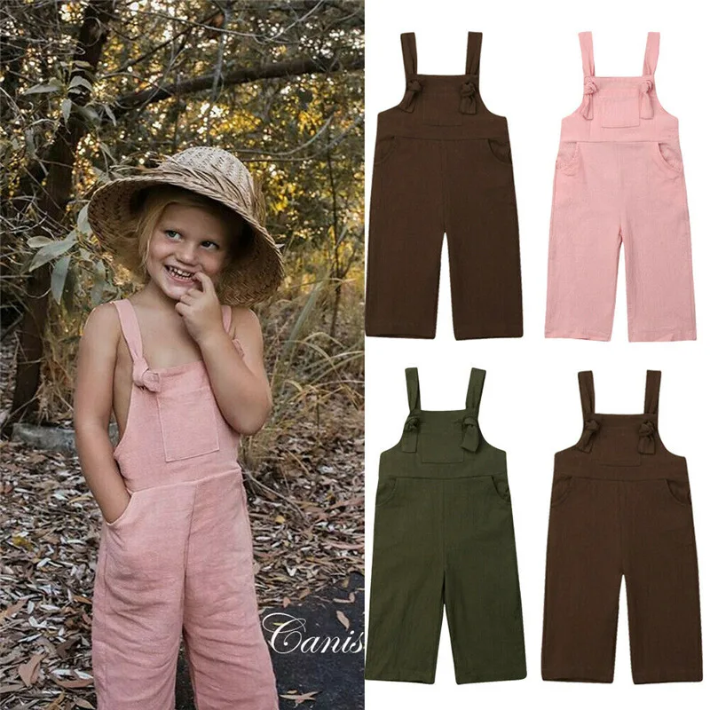 Новинка PUDCOCO детский льняной комбинезон для мальчиков и девочек летний