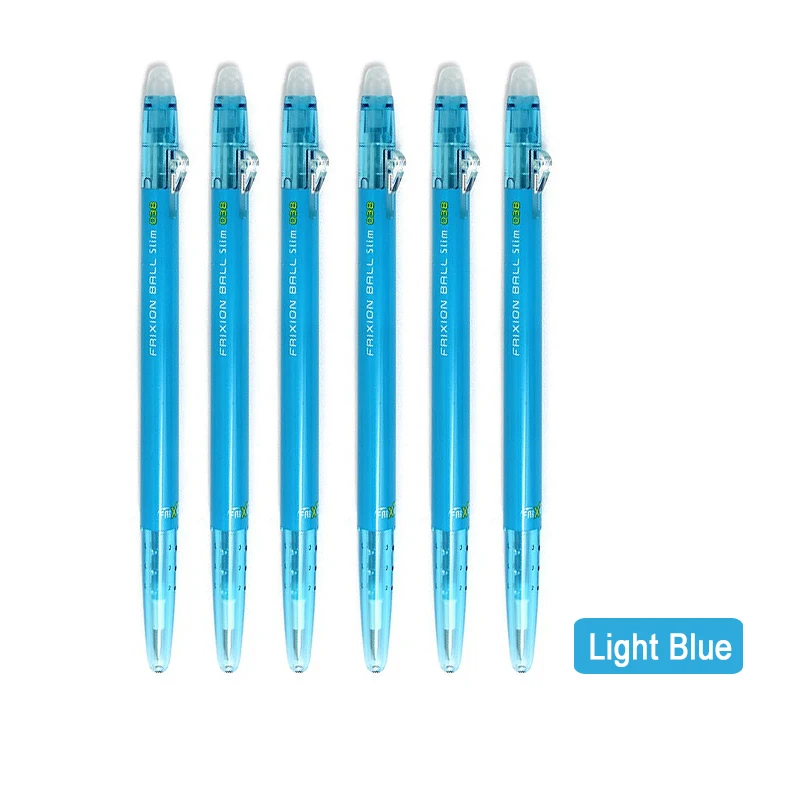 Light Blue 6 шт./лот Pilot 0,38 мм стираемая ручка гелевая ручка Kawaii FriXion шариковые тонкие ручки школьные и офисные канцелярские принадлежности японские LFBS-18UF - Цвет: Light Blue