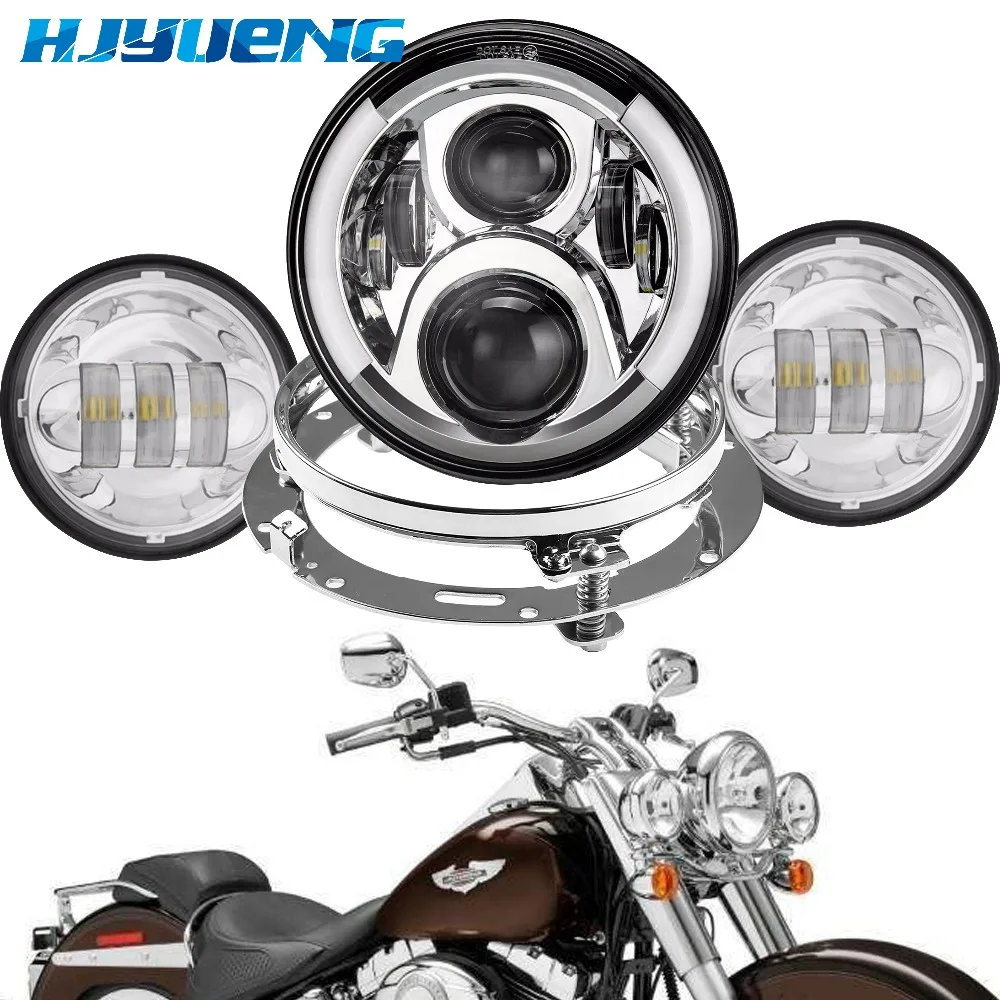 Hjyueng для Harley Запчасти 7 inch мотоцикл светодиодный фар Монтажный кронштейн 4 1/2