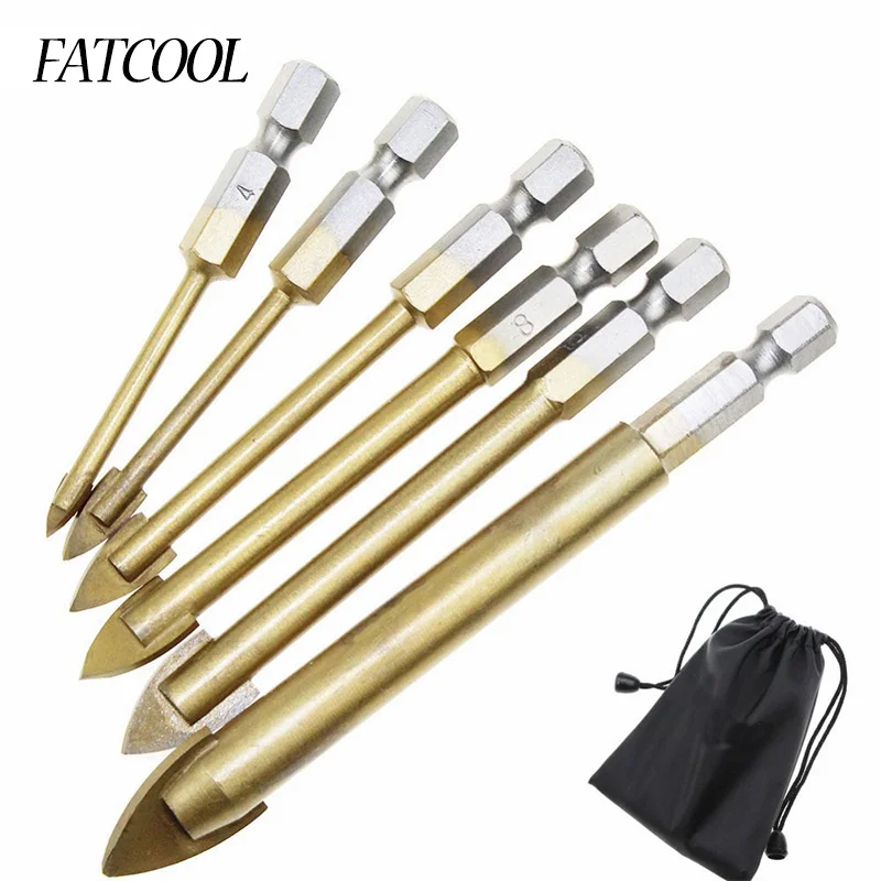 Фрезы FATCOOL из цементированного карбида 6 шт./компл. 45681012 мм|drill bit set|glass drill bits setglass |