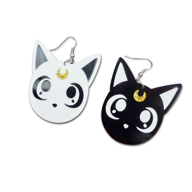 Японские и корейские привлекательные женские Супер милые серьги в виде черно