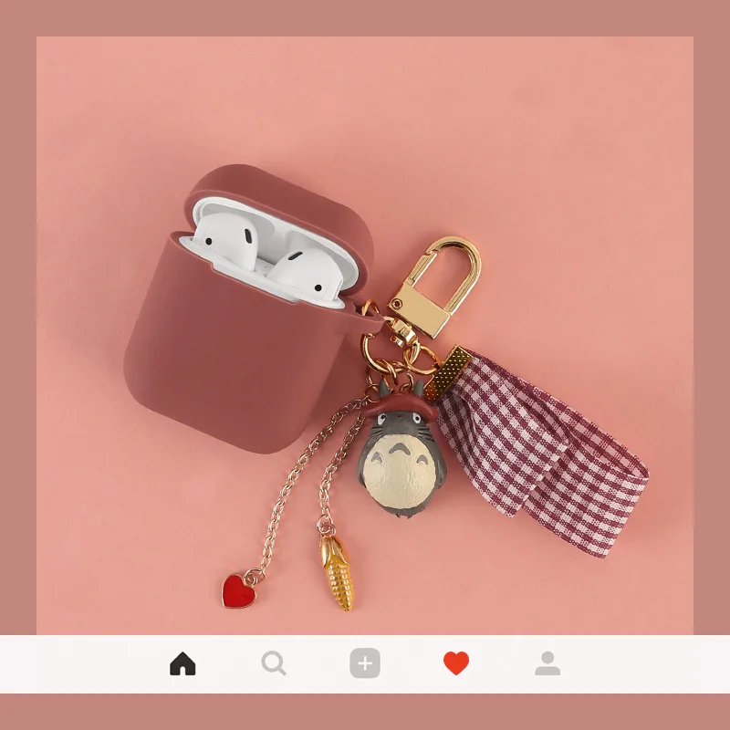 1 Милый Мультфильм защитный чехол для Airpods силиконовый Blutooth беспроводной для Apple Airpods зарядная коробка с брелоком - Цвет: 1