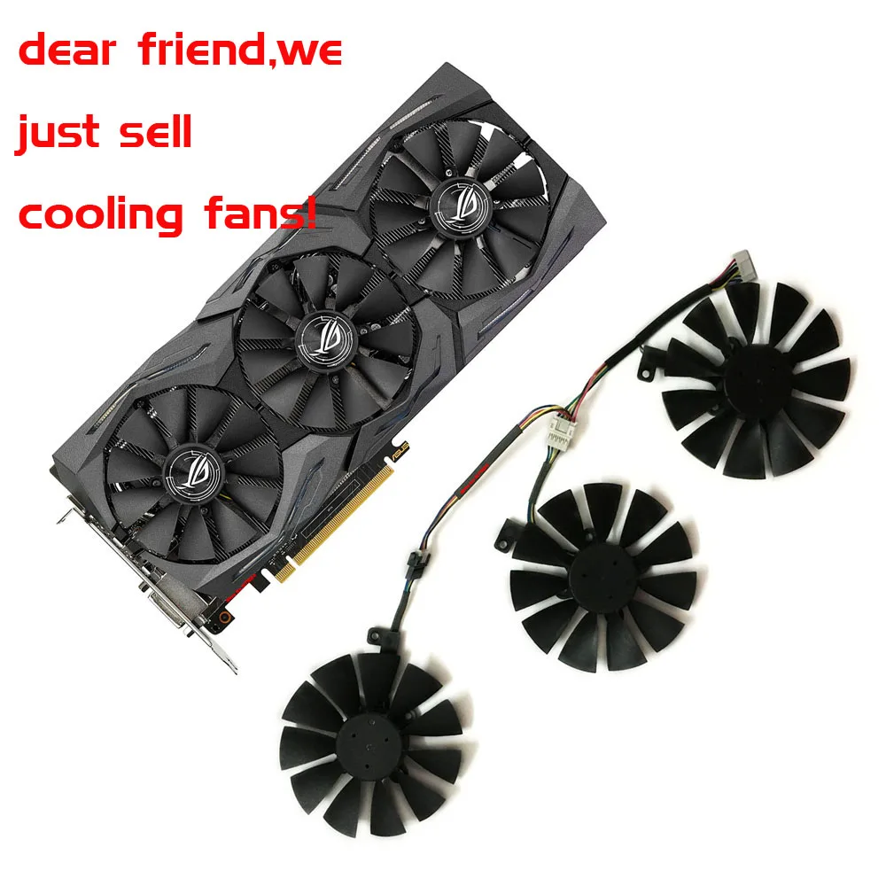 

3Pcs/Set PLD09210S12HH,Video Card Fan,VGA Cooler,For ASUS STRIX R9 390X/390 RX480 RX580,Graphics Cards Cooling