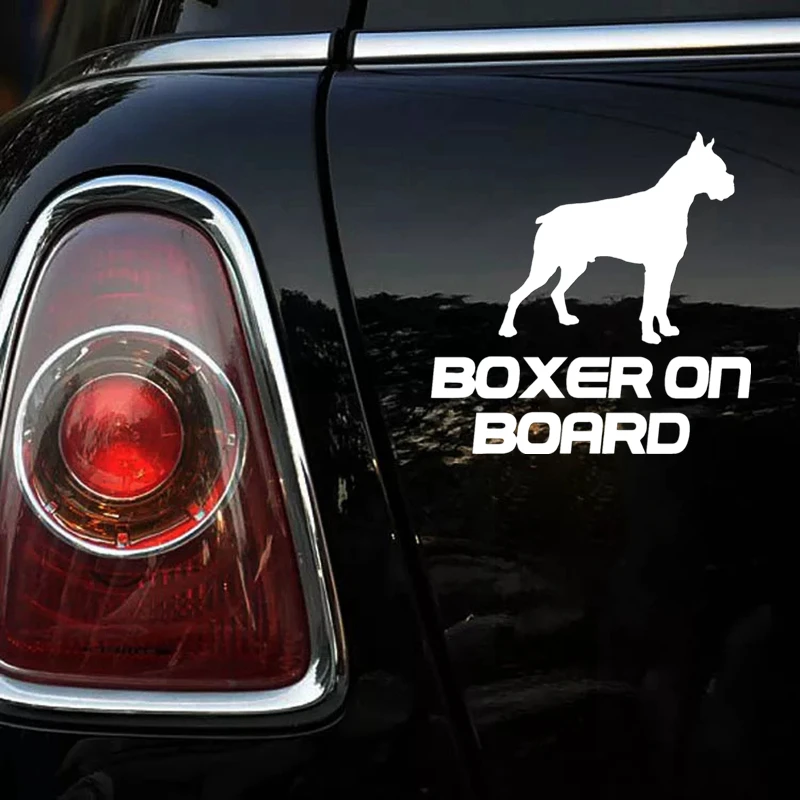 CK2630#14*14см наклейки на авто BOXER ON BOARD водонепроницаемые машину наклейка для