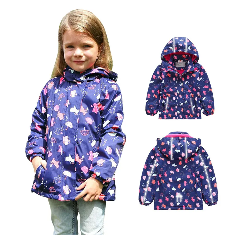 2019 Jacket For Girls Children's Hoodies Waterproof Outerwear Kids Windbreaker Girl Spring Autumn Winter Coat Age 3-12 | Детская