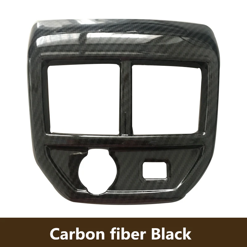 Carbon fiber black Подходит для Citroen C5 Aircross SUV Хэтчбек Интерьер ABS хром задний кондиционер подлокотник выход вентиляционная панель Отделка 1 шт - Название цвета: Carbon fiber black