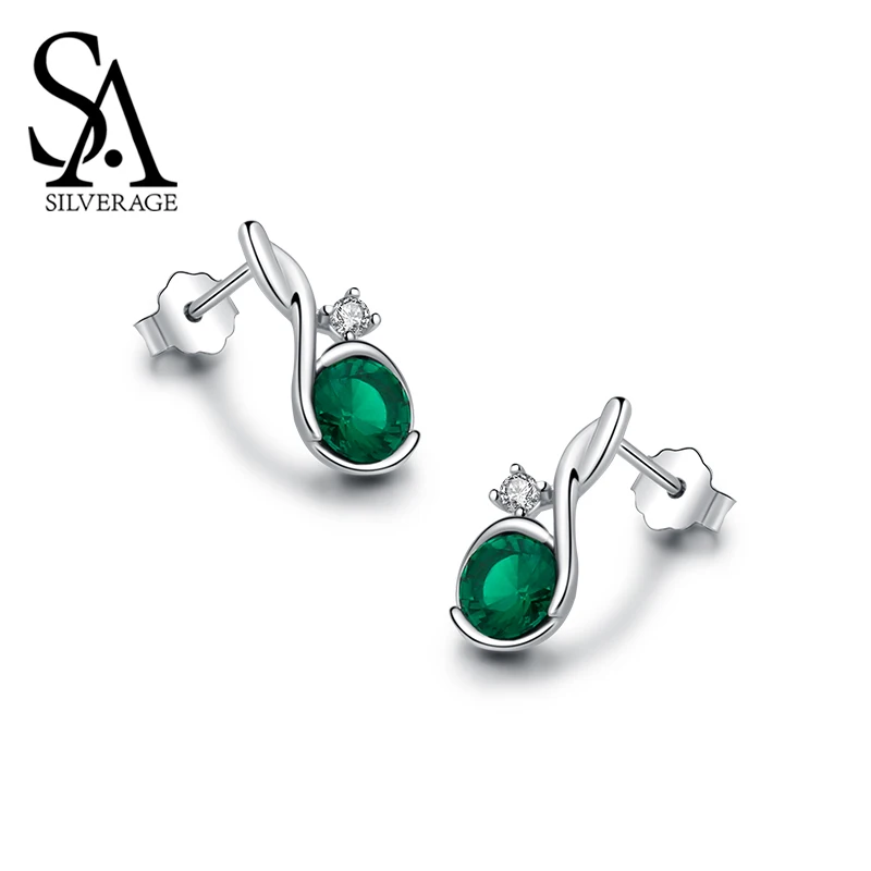 

SA SILVERAGE Stud Earring Elegant Silver 925 Woman Earrings Night Elf S925 Vine Sterling Earring Female Korea Simple Personality