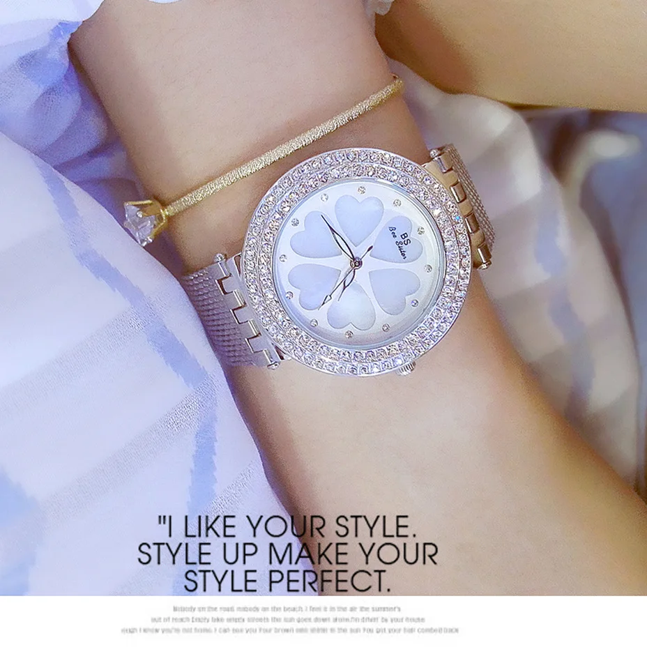 Новые модные женские Роскошные Алмазные серебряные часы от известного бренда