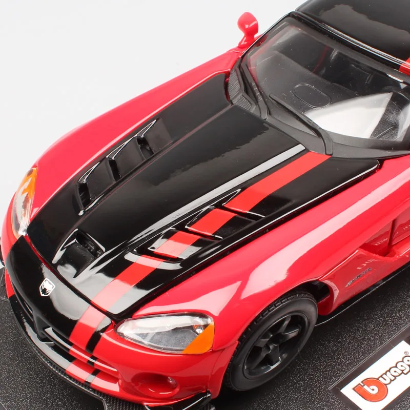 Детские 1:24 Масштаб BBurago Dodge Viper SRT 10 ACR красный Дорожный гонщик супер автомобиль спортивный литье под давлением модель миниатюрный автомобиль игрушка для детей