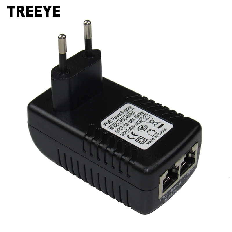 POE инжектор DC48V 0.5A Ethernet блок питания адаптер 15 4 Вт pin4/5(+) 7/8( ) совместимый EEE802.3af для