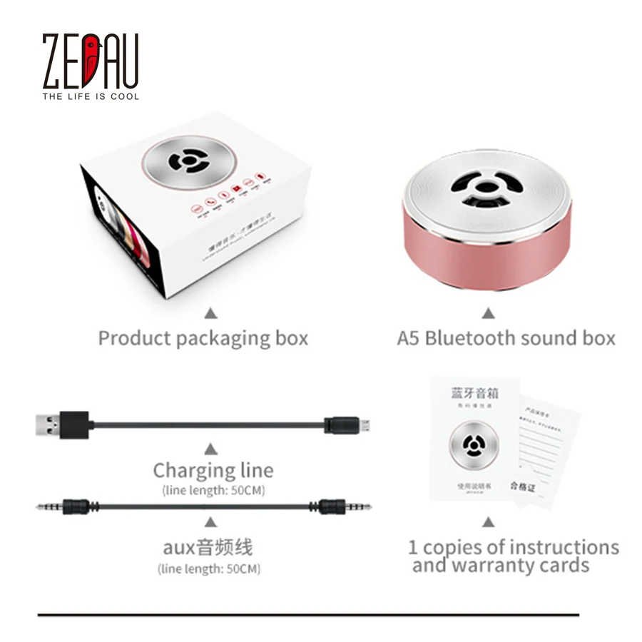 Металл Мини Беспроводной Bluetooth 4 0 Динамик с TFcad вспомогательный микрофон Super Bass HIFI