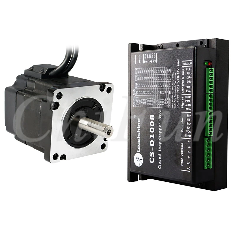 Двухфазный шаговый Серводвигатель Leadshine CS M23445 + D1008 NEMA34 1000 нм с датчиком
