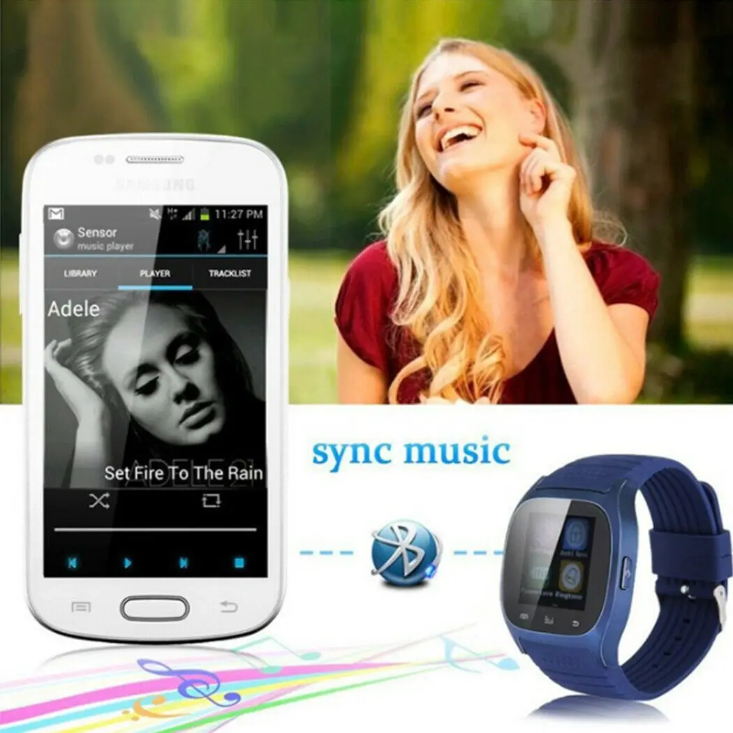 Водонепроницаемые умные часы Bluetooth для Android HTC Samsung iPhone iOS шагомер защита от потери