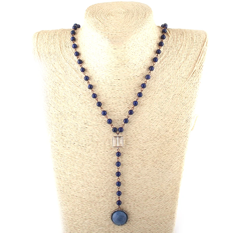 Модное богемное ювелирное изделие 6 мм цепочка из камня четки Кристальные звенья