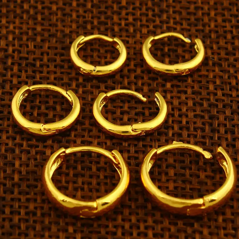 Adixyn 3 размера золотые серьги-кольца для женщин девушек Подарки Золотой Цвет