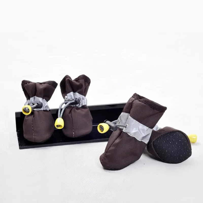 Зимняя Теплая обувь для питомцев 4 шт./компл. водонепроницаемая щенков