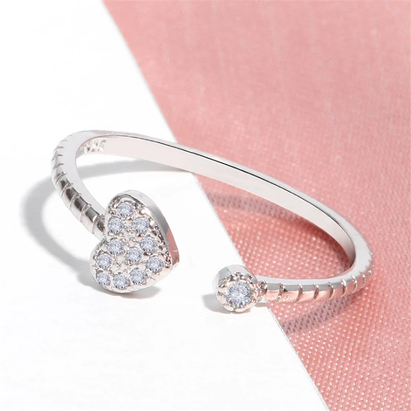 Новинка 2019 Стильное женское кольцо на указательный палец с белым кубическим