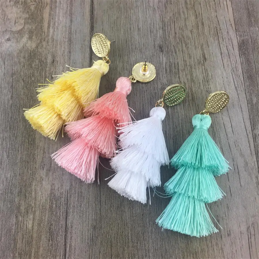 Сплав мульти массивные Серьги кисточки хорошее качество бренд горячая