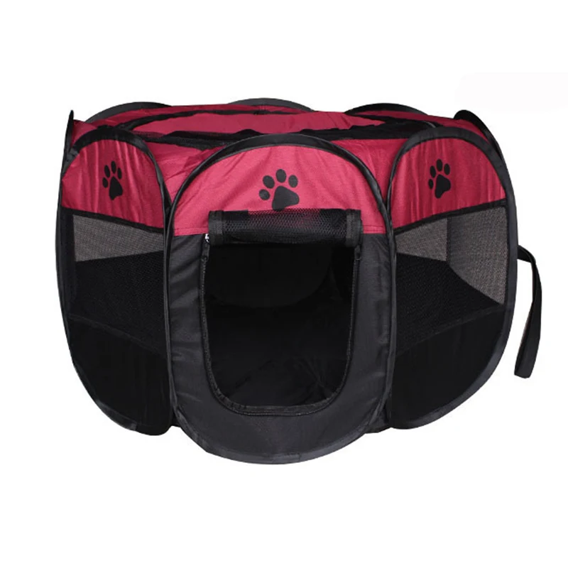 ERPPET Portable Folding Pet Tent Dog House & Cat Large Space Exercise Play Enjoy Octagonal Fence Outdoor Supplies | Дом и сад