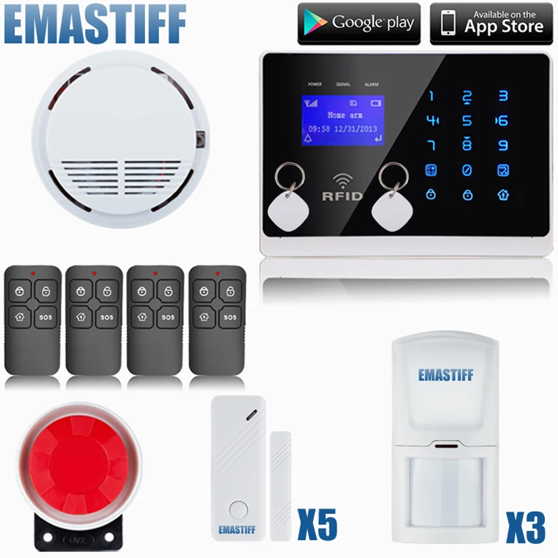 Поддержка приложений Android GSM система охранной сигнализации дистанционное