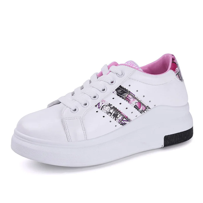 

Spring and Autumn Women Platform Casual Shoes Round Toe Female Flat Sneakers Small White Women Casual Shoes