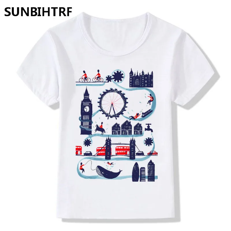 Коллекция 2018 года Забавные футболки с принтом I LOVE LONDON летние топы короткими