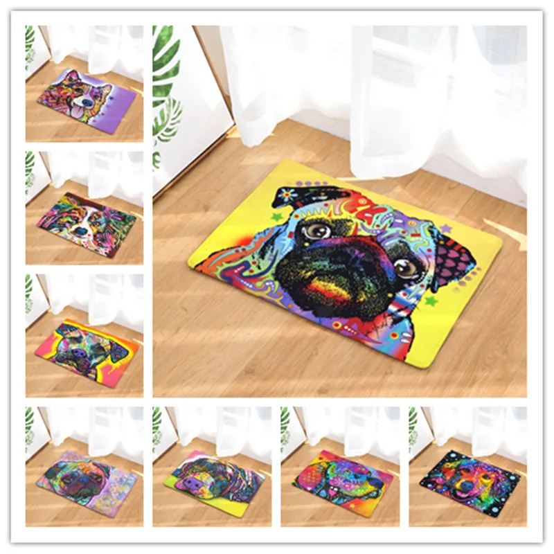 Приветственный напольный коврик с 5 рисунками фланелевый ковер для гостиной