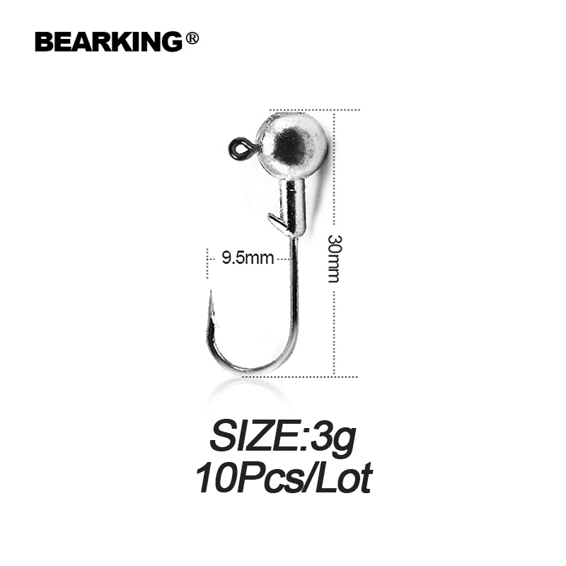 BEARKING 1 г, 2 г, 3 г, 4 г, 5 г, 6 г, 7 г, 10 г, 20 г, 22 г, кривошипный крючок, свинцовый крючок для рыбалки - Цвет: 3g
