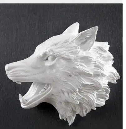 Креативное украшение на стену с головой волка статуя Имитация животных поделки