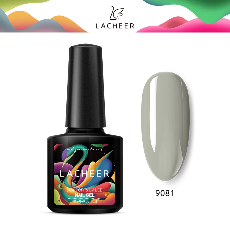 9081 Lacheer Led Лак для ногтей Гель-лак гибридный УФ-лак для ногтей комплект весна Цвет желтого цвета УФ гель лак для ногтей Наборы! полупостоянная UV Led лак - Цвет: 9081