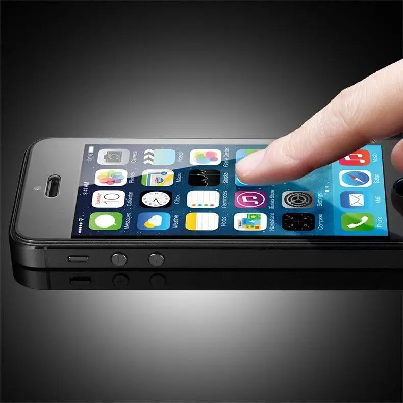 Бесплатная доставка лучший закаленное стекло наклейки для iphone 5 экрана