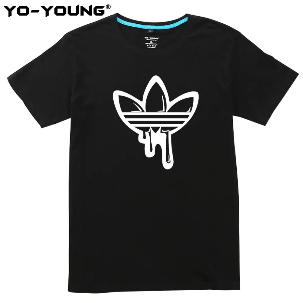 Yo-Young Men футболки Забавные бренд Spoof принт с логотипом 100% хлопок 180 gsm унисекс