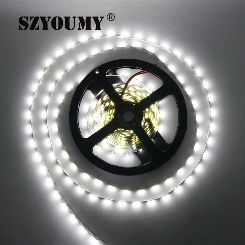 

SZYOUMY High Bright DC12V 5m 16.4ft 60leds/m Narrow Side 5mm Width 2835 SMD Flexible Non Waterproof Led Strip Tape Light