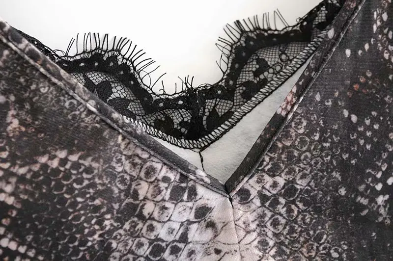 Boho Сексуальный змеиный принт черный короткий топ женский harajuku Повседневный
