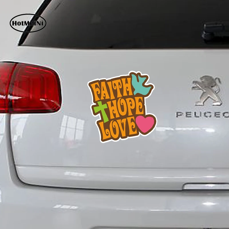 HotMeiNi Car Styling Sticker Faith Hope Love Vinyl Laptop Travel Luggage Waterproof Accessories 13 x cm | Автомобили и мотоциклы