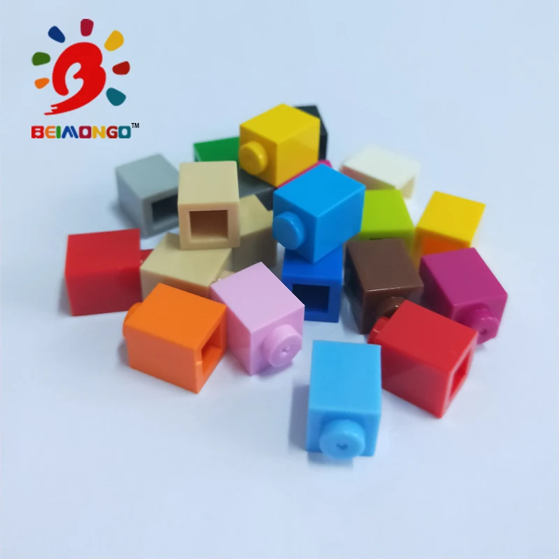 Бесплатная доставка! BEIMONGO блоки Кирпич 1x1 строительные 300 шт пикселей