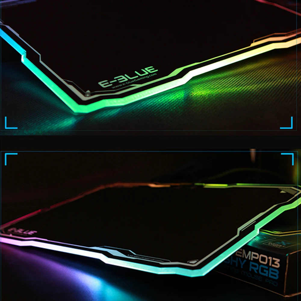 Светодиодный USB проводной Жесткий коврик для мыши большого размера Dazzle RGB цветная подсветка игровой коврик для мыши с интеллектуальным переключателем