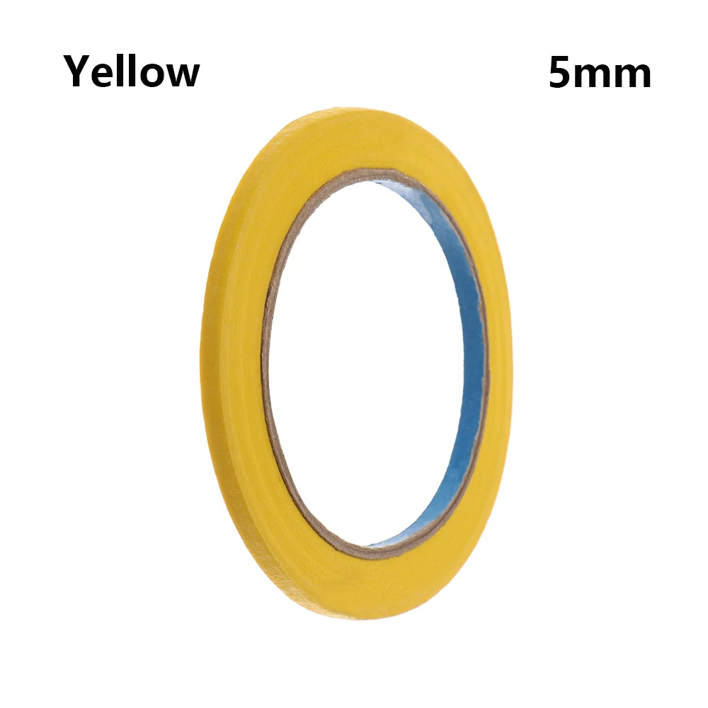 5mm - yellow 30 м цветная Малярная клейкая лента, клейкая бумага для рисования, художественный декор, ремесло, универсальный автомобильный стикер, лента - Цвет: 5mm - yellow