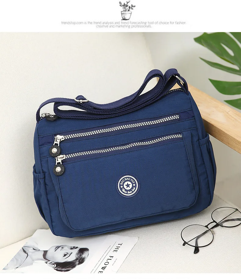 Multi-functional Women's Shoulder Bag Casual Crossbody Bag Nylon Waterproof Women Bolsa Messenger Bag Female Travel coin purse