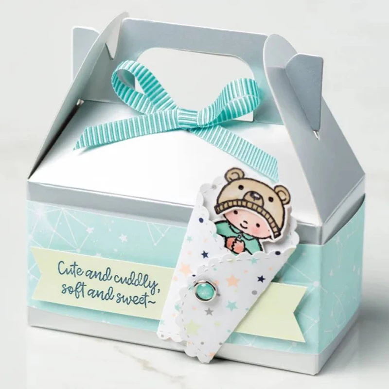 Большая коробка 3D Складная Подарочная конфет металлические режущие трафареты