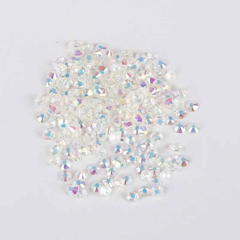 SS8 1440pcs 1440 шт прозрачные камни SS3-SS30 стеклянные драгоценные камни прозрачные ab стеклянные стразы не горячей фиксации плоские с оборота Стразы для ногтей 3D украшения ногтей - Цвет: SS8 1440pcs