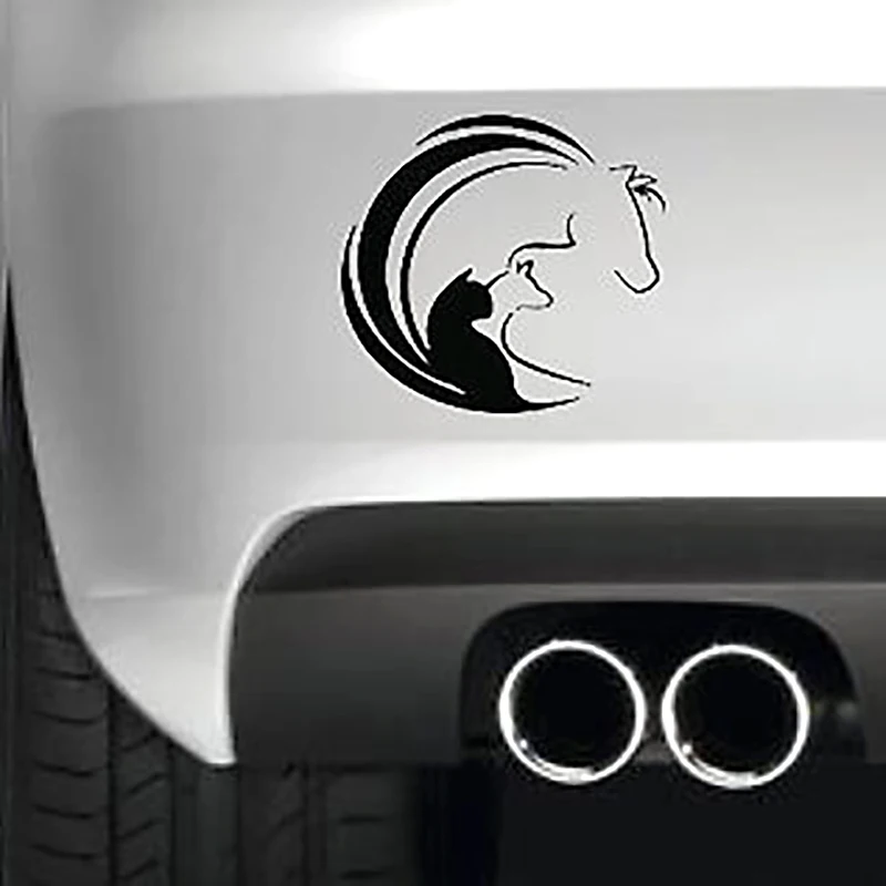 

Horse Cat And Dog Car Bumper Sticker Cute And Interesting Fashion Sticker Decals