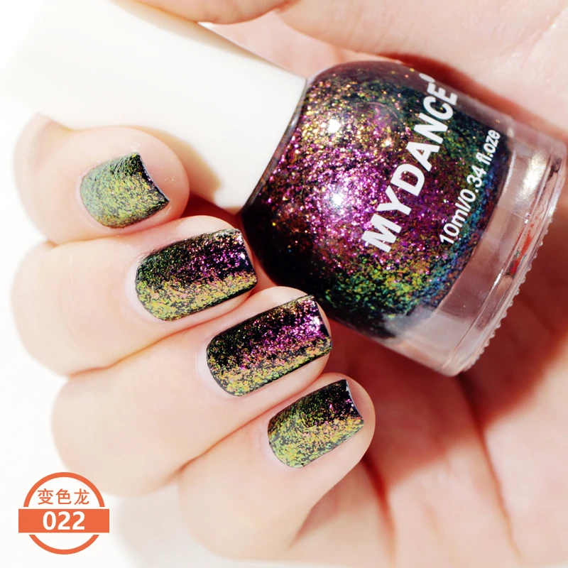 22 цвета mydance лак для ногтей хамелеон фиолетовый Galaxy Блеск гель Блёстки лаки |
