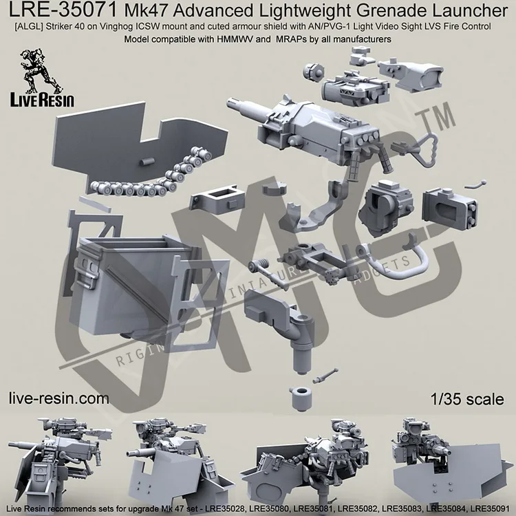 Живая Смола LRE 35071 1/35 Mk47 [ALGL] Striker 40 on Vinghog ICSW|Наборы для сборки моделей| |
